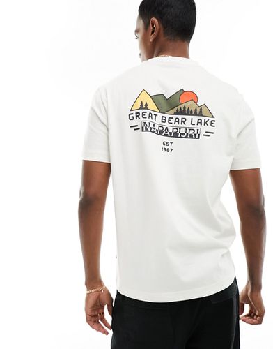 Tahi - T-shirt à imprimé graphique au dos - cassé - Napapijri - Modalova
