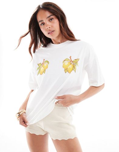 T-shirt à imprimé citrons - Never Fully Dressed - Modalova
