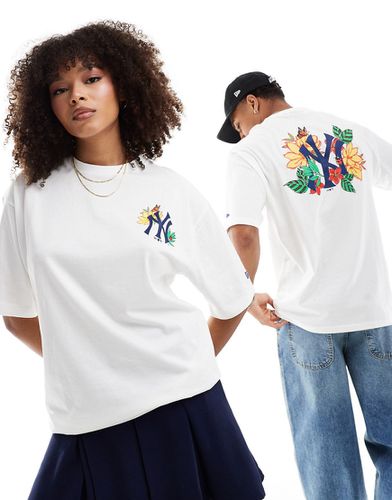 T-shirt unisexe avec motif New York Yankees à fleurs - New Era - Modalova