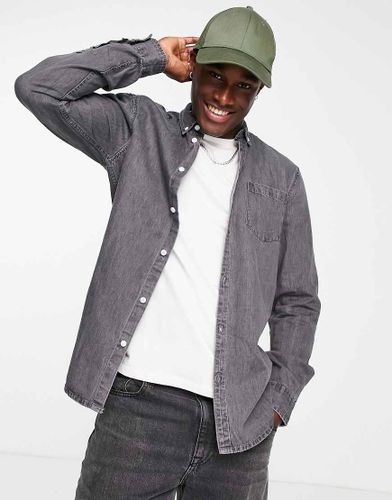 Chemise en jean - délavé - New Look - Modalova