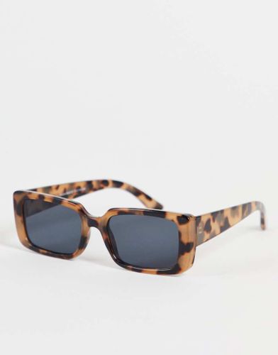 Lunettes de soleil rectangulaires - Écaille de tortue clair - New Look - Modalova