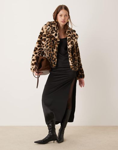 Manteau court en fausse fourrure - Imprimé animal - New Look - Modalova