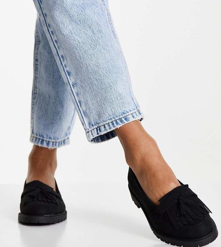 Mocassins chunky en suédine - New Look Wide Fit - Modalova