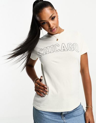 T-shirt à imprimé Chicago - cassé - New Look - Modalova