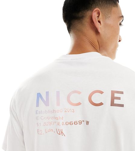T-shirt oversize avec logo déformé à l'avant et au dos - Nicce - Modalova