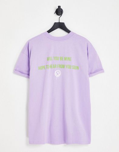 T-shirt à logo imprimé - Lilas - Night Addict - Modalova