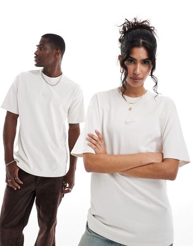 T-shirt oversize avec logo virgule au centre - Blanc cassé - Nike - Modalova