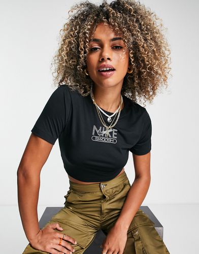 T-shirt crop top slim à logo virgule - Nike - Modalova
