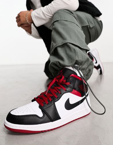 Nike - Air 1 - Baskets mi-hautes - Noir, et rouge sport - Jordan - Modalova