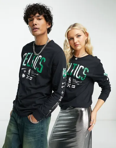 NBA Boston Celtics - T-shirt unisexe à manches longues et imprimé graphique au dos - Noir - Nike Basketball - Modalova