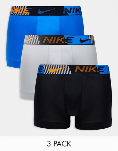 Dri-FIT Essential - Lot de 3 boxers en microfibre - Bleu/gris/noir - Nike - Modalova