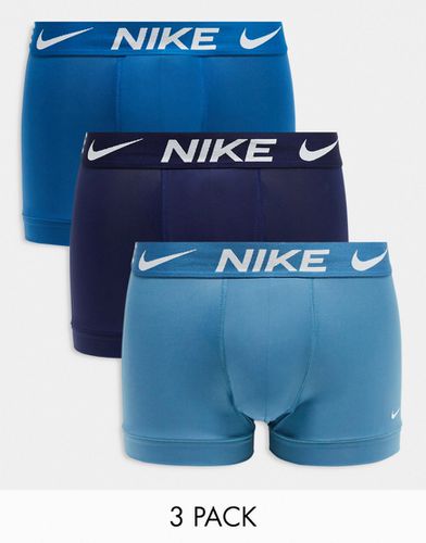 Dri-FIT Essential - Lot de 3 boxers en microfibre - Bleu marine et bleu - Nike - Modalova