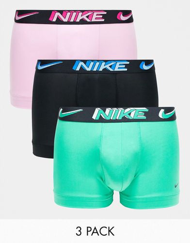Dri-FIT Essential - Lot de 3 boxers en microfibre - Vert/rose/noir - Nike - Modalova
