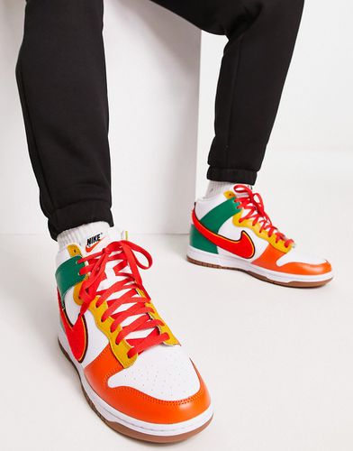Dunk - Baskets montantes rétro avec logo virgule - , vert et rouge - Nike - Modalova