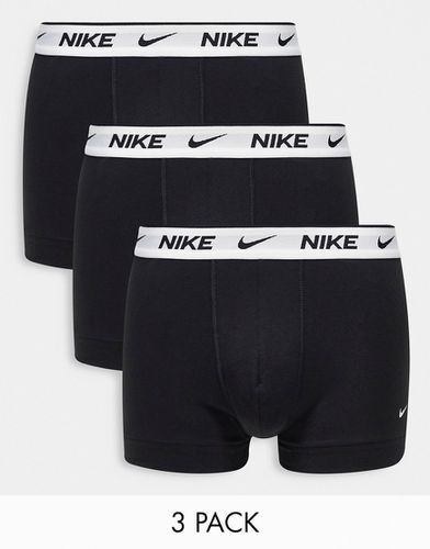Lot de 3 boxers en coton stretch avec taille blanche - Nike - Modalova