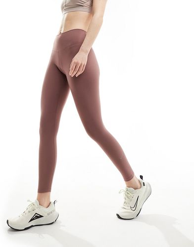 Nike - One Training - Legging 7/8 taille haute en tissu Dri-Fit - Mauve fumée - Nike Training - Modalova