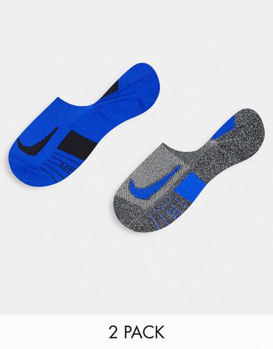 Multiplier - Lot de 2 paires de chaussettes invisibles - et bleu - Nike Running - Modalova
