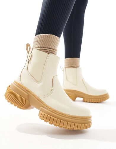 ONA AVE WP - Bottines Chelsea en cuir imperméable avec semelle en caoutchouc - miel - Sorel - Modalova