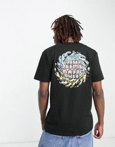 Chrome - T-shirt unisexe avec imprimé Slimeballs sur le devant et au dos - Noir - Santa Cruz - Modalova