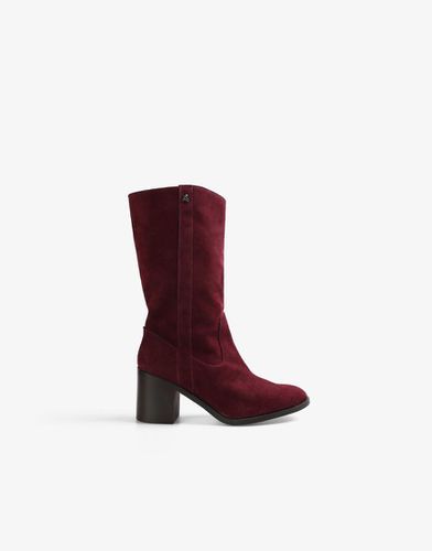 Bottes mi-montantes style folk - Bordeaux - Scalpers - Modalova