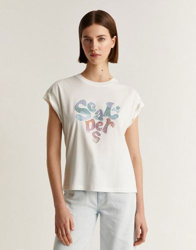 T-shirt orné de strass - cassé - Scalpers - Modalova