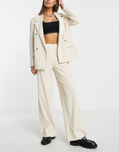 Pantalon de costume ajusté en velours côtelé - Blanc flocon - Selected - Modalova