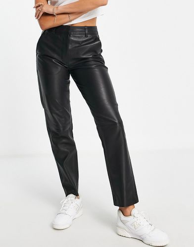 Pantalon en cuir véritable - Selected - Modalova