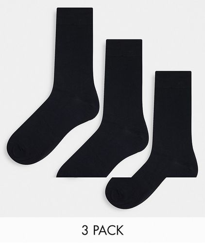 Lot de 3 paires de chaussettes en coton mélangé - - BLACK - Selected Homme - Modalova