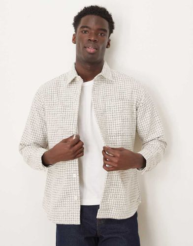 Surchemise oversize  carreaux - Crme - Selected Homme - Modalova