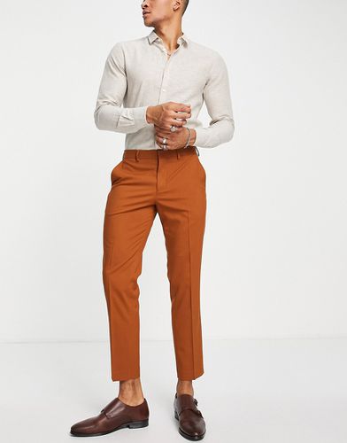 Pantalon de costume slim raccourci - Fauve - Selected Homme - Modalova