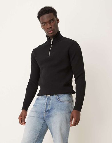 Pull en maille à col zippé - Selected Homme - Modalova