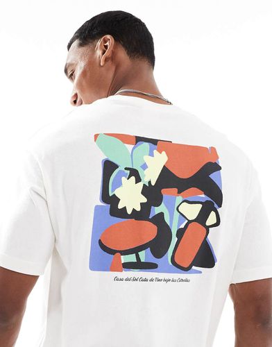 T-shirt oversize avec imprimé coloré au dos - Selected Homme - Modalova