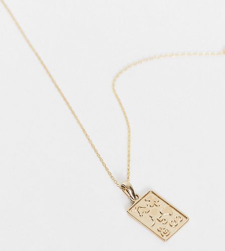 Seol + Gold - Collier en vermeil plaqué or 18 carats avec pendentif porte-bonheur - Seol Gold - Modalova