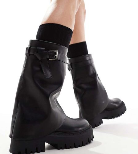 SEQWL - Bottes larges chunky repliées - Seqwl Wide Fit - Modalova