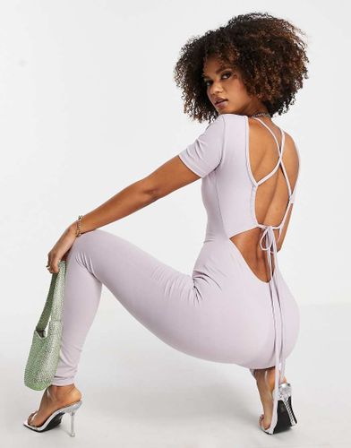 Simmi - Combinaison dos ouvert à bretelles - Lavande - Simmi Clothing - Modalova