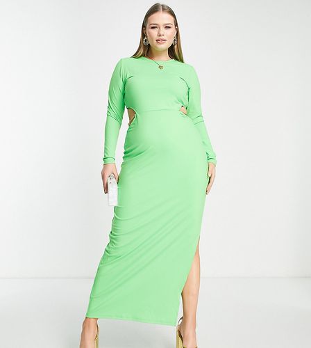 Simmi Plus - Clothing - Robe longue à manches longues avec découpes à la taille - Simmi London Plus - Modalova