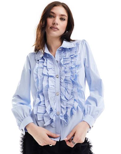 Adore - Blouse d'ensemble à volants - Bleu barbeau - Sister Jane - Modalova