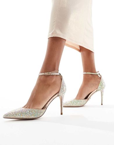 Linsey-R - Chaussures pointues à talon ornementées en satin - Or rose - Steve Madden - Modalova