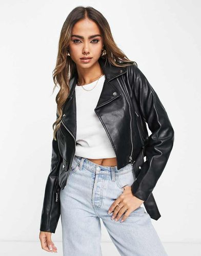 Blouson style motard en imitation cuir - Stradivarius - Modalova