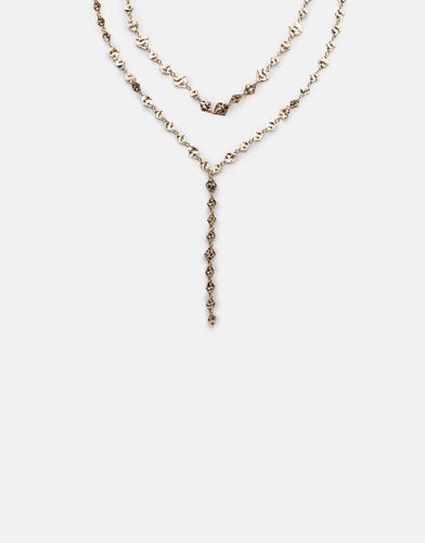 Collier lasso  dtails en losange - Dor - Stradivarius - Modalova