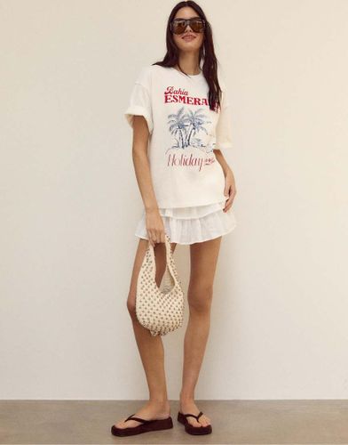 Jupe-short fluide  volants - Stradivarius - Modalova