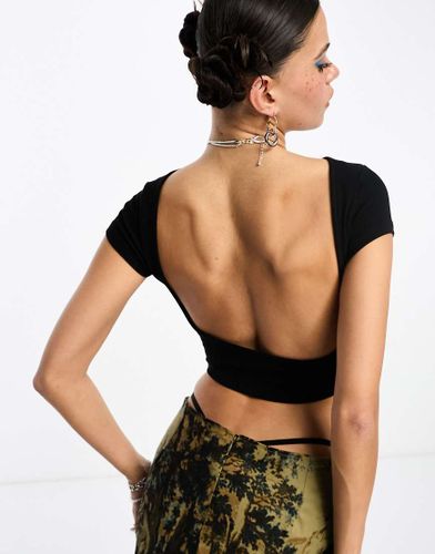 STR - T-shirt  mancherons et dos ouvert - Stradivarius - Modalova
