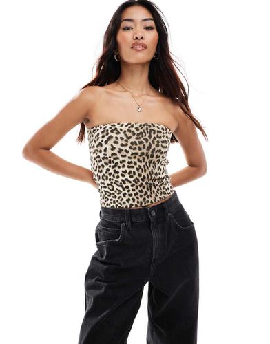 STR - Top bandeau à imprimé léopard - Stradivarius - Modalova