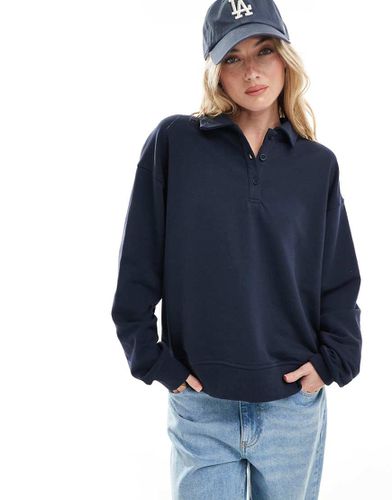 STR - Polo oversize - Bleu marine - Stradivarius - Modalova