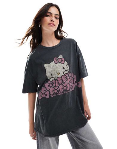 T-shirt à imprimé Hello Kitty - Anthracite - Stradivarius - Modalova