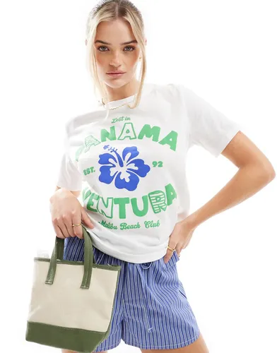 T-shirt à imprimé Panama Ventura - Stradivarius - Modalova
