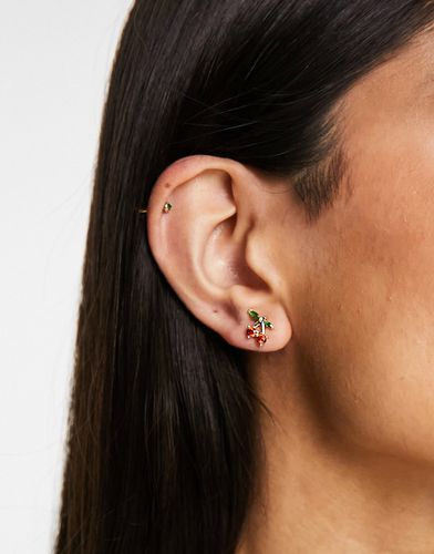 Boucles d'oreilles cerises ornées de cristaux - Sui Ava - Modalova