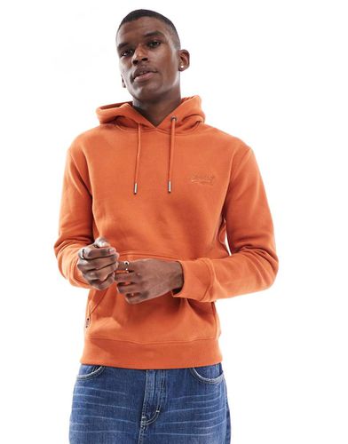 Essential - Sweat à capuche avec logo - Marron automne glacé - Superdry - Modalova