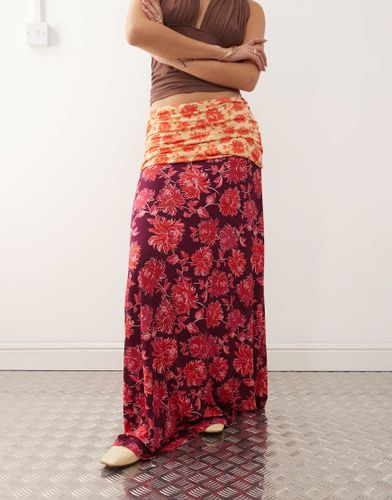 Jupe longueur mollet  fleurs et rabat - Fleuri style bohme - Susmie's - Modalova