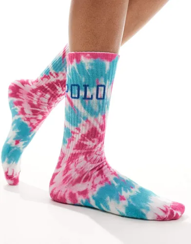 Chaussettes de sport effet tie-dye à logo - /rose - Polo Ralph Lauren - Modalova